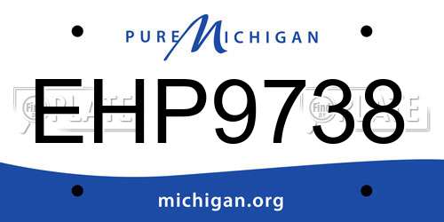 EHP9738 Michigan License Plate