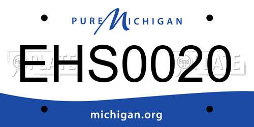 EHS0020 Michigan License Plate