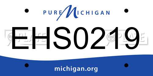 EHS0219 Michigan License Plate
