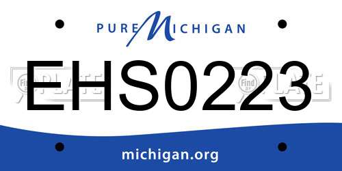 EHS0223 Michigan License Plate