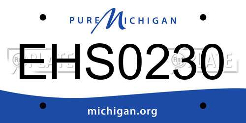 EHS0230 Michigan License Plate