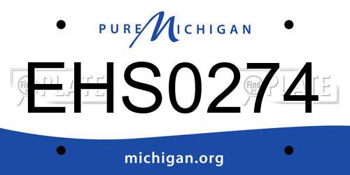 EHS0274 Michigan License Plate