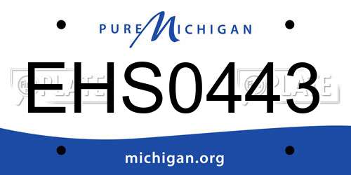 EHS0443 Michigan License Plate