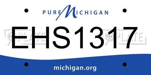 EHS1317 Michigan License Plate