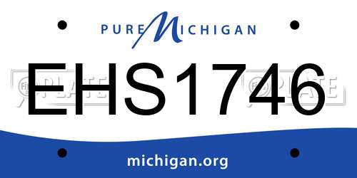 EHS1746 Michigan License Plate