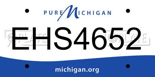 EHS4652 Michigan License Plate