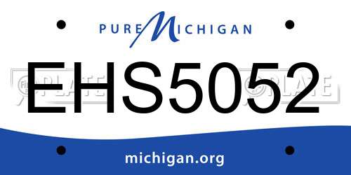 EHS5052 Michigan License Plate