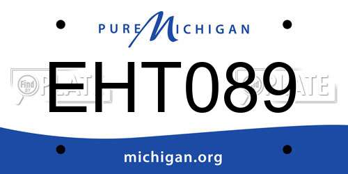 EHT089 Michigan License Plate