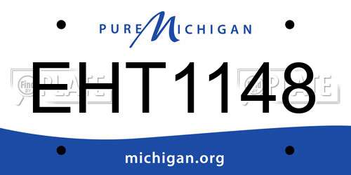 EHT1148 Michigan License Plate