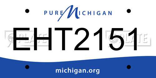 EHT2151 Michigan License Plate