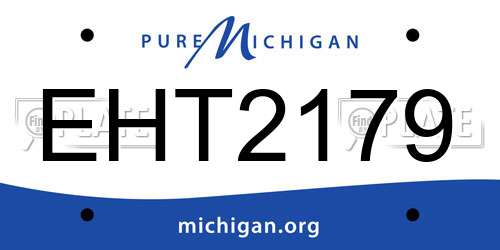 EHT2179 Michigan License Plate
