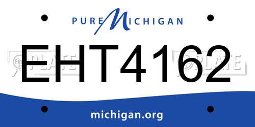 EHT4162 Michigan License Plate