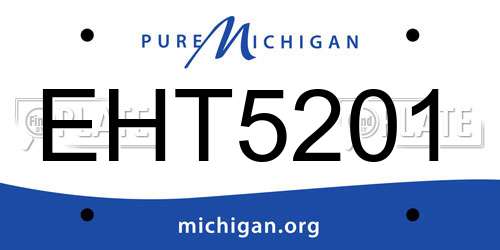 EHT5201 Michigan License Plate