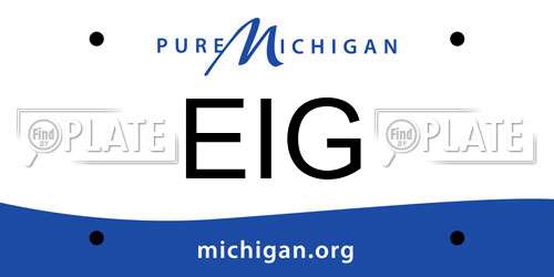 EIG Michigan License Plate