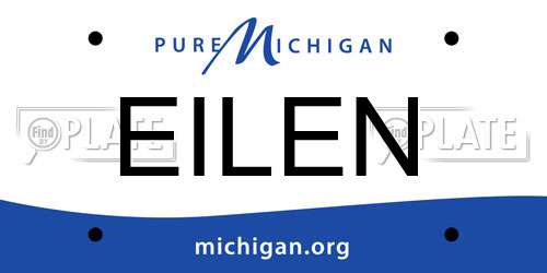 EILEN Michigan License Plate