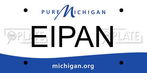 EIPAN Michigan License Plate