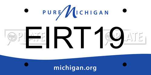 EIRT19 Michigan License Plate