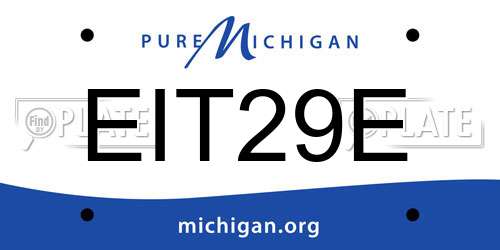 EIT29E Michigan License Plate