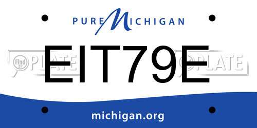 EIT79E Michigan License Plate