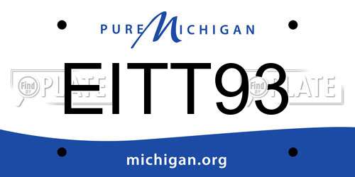 EITT93 Michigan License Plate