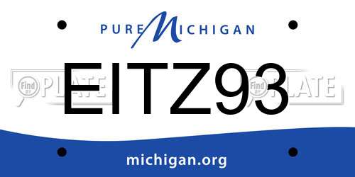 EITZ93 Michigan License Plate