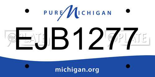 EJB1277 Michigan License Plate