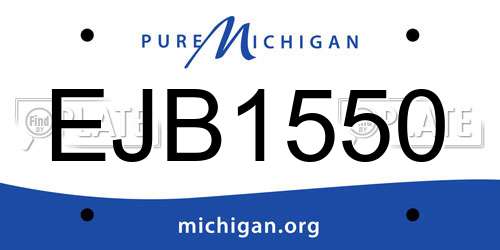 EJB1550 Michigan License Plate