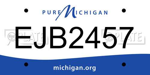 EJB2457 Michigan License Plate