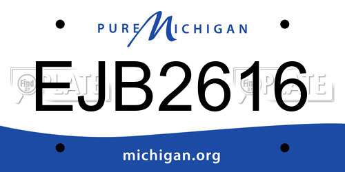 EJB2616 Michigan License Plate
