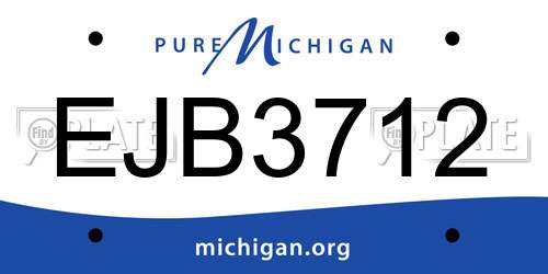 EJB3712 Michigan License Plate