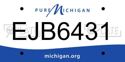 EJB6431 Michigan License Plate