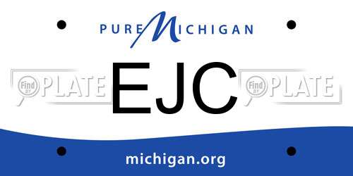 EJC Michigan License Plate