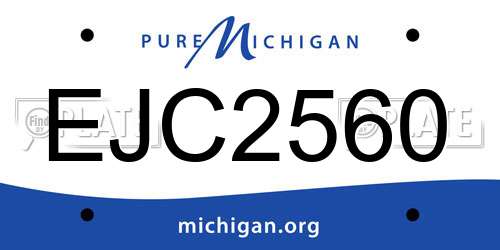 EJC2560 Michigan License Plate