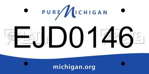 EJD0146 Michigan License Plate