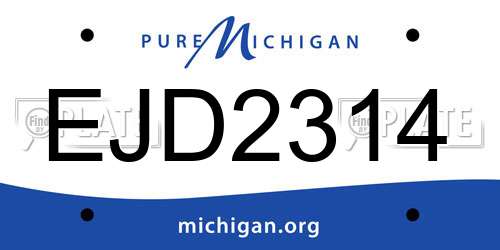 EJD2314 Michigan License Plate