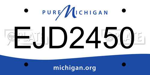 EJD2450 Michigan License Plate