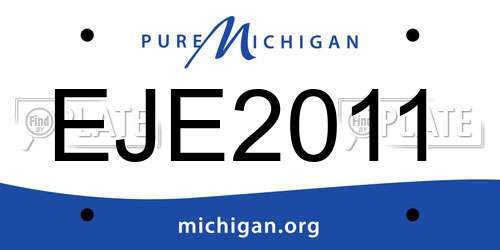 EJE2011 Michigan License Plate