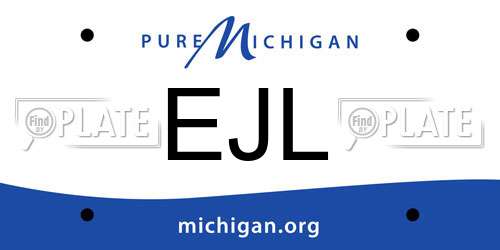 EJL Michigan License Plate