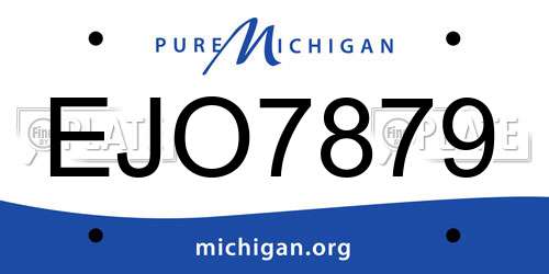 EJO7879 Michigan License Plate
