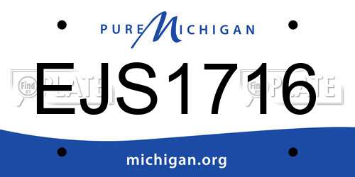 EJS1716 Michigan License Plate