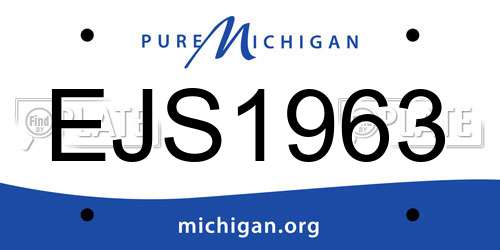 EJS1963 Michigan License Plate