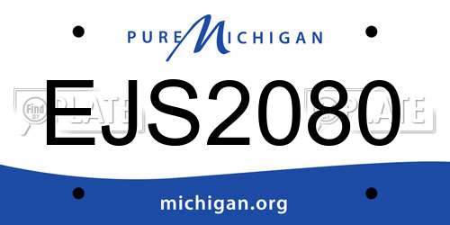 EJS2080 Michigan License Plate