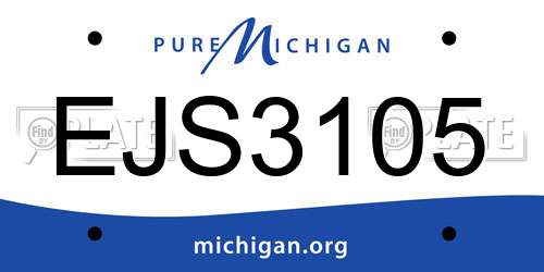 EJS3105 Michigan License Plate