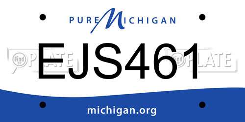 EJS461 Michigan License Plate