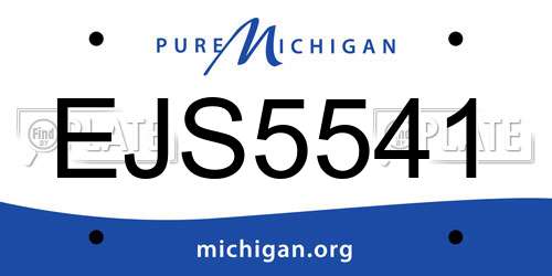 EJS5541 Michigan License Plate
