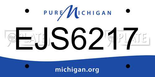 EJS6217 Michigan License Plate