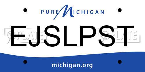 EJSLPST Michigan License Plate