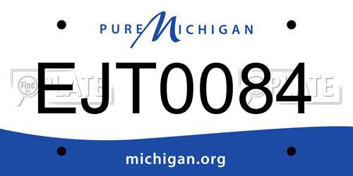 EJT0084 Michigan License Plate