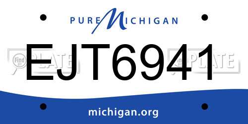 EJT6941 Michigan License Plate