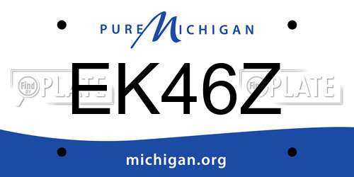 EK46Z Michigan License Plate
